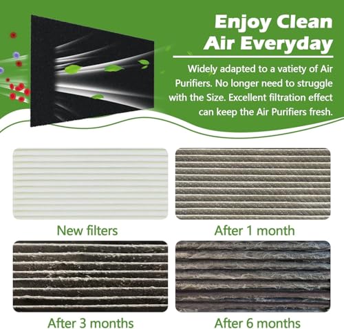 Cut to Fit Activated Carbon Air F ilter Sheet 16"x 48"x 1/4",Universal Charcoal Replacement F ilter Pad for Air Purifier,Furnace,AC,Range Hood,3D Printer - style: 16" x 48"(black)