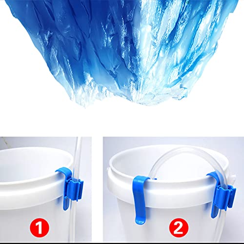 Tube Clip, 2Pcs Multifunction Plastic Adjustable Fish Mounting Clip, Water Pipe Tube Clamp Hose Holder for Fish or Bucket