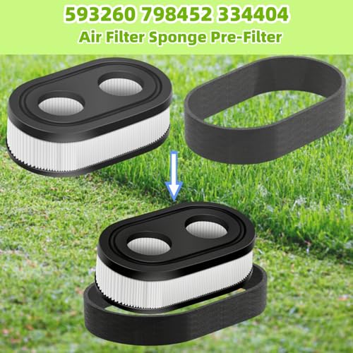 (9pk) 593260 798452 595191 Air Filter Sponge Pre-Filter Foam Strip for Lawn Mower Air Cleaner Fits B&S 550ex 675exi 725exi 4247 5432 09P00 09P702 Engine Parts Troy Bilt TB110 TB200 - style: (9pk) 595191 Sponge Pre-Filter