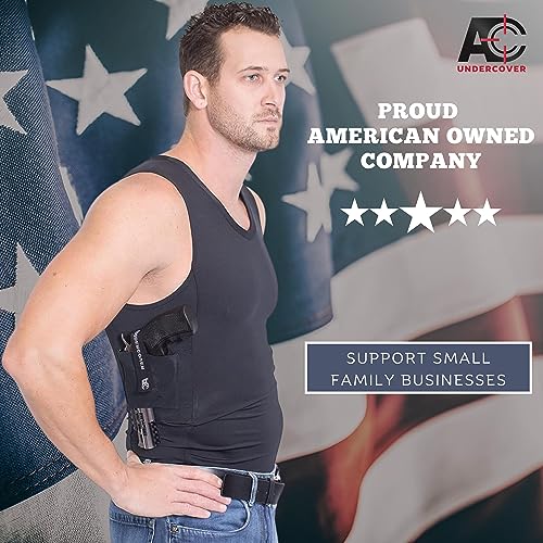 Concealed Carry Wear CCW Compression Tank Top - Tactical Everyday Carry EDC - Gun Holster Shirt for Men - color: Black, size: Medium