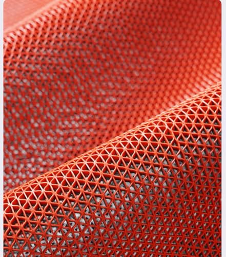 PVC Drainage Floor Mat Non-Slip Commercial Wet Area Mat for Outdoor and Indoor Restaurant Kitchen Bar Swimming Pool Splash Matting Water Drain Flooring Mat (Purple and Red, 3FTX11FT) - color: Purple and Red