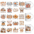 Fall UV DTF Stickers - 20 Sheets Vintage Autumn UV DTF Cup Wraps for 16 OZ Glass Mugs, Pumpkin Bow Football Rustic UVDTF Stickers, Rub on Transfer Decals for DIY Water Bottles Crafts - style: Vintage Fall