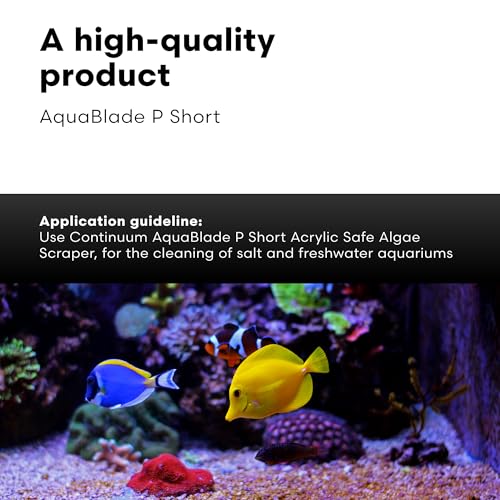 Continuum Aquatics Continuum AquaBlade P - Short Fish Tank Algae Scraper, Acrylic Safe Scraper - Aquarium Cleaning Tools