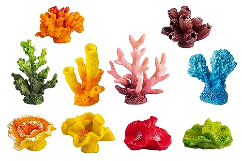 CNZ® Artificial Coral Plant for Fish Tank Decorative Aquarium Reef Ornament (10-Piece Assorted Coral) - color: 10-piece Assorted Coral