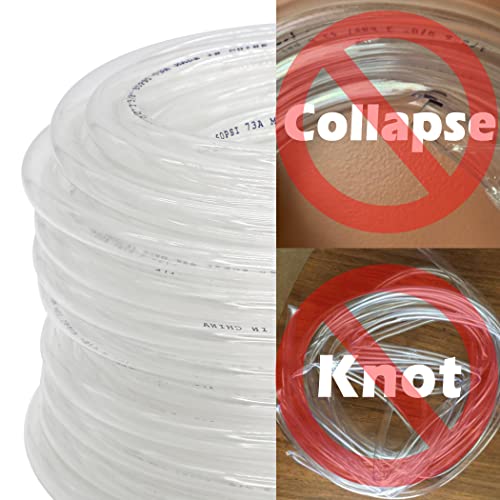 DAVCO 3/8" ID x 25ft Clear Vinyl Tubing, Low Pressure Flexible PVC Tubing, Heavy Duty UV Chemical Resistant Lightweight Plastic Vinyl Hose, BPA Free and Non Toxic - size: 3/8"ID, style: 25 Feet
