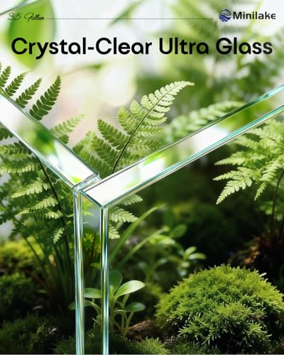 3.5 Gallon Easy to Maintain Small Aquarium for Betta,Snails, Shrimp and Aquatic Planting. - color: Transparent, size: 3.5 Gallon