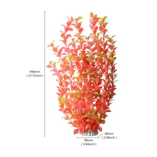 Saim Aquarium Artificial Plastic Plants Decor Fish Tank Ornament 16" Height Assorted Color