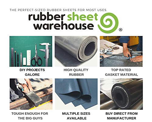 Rubber Sheet Warehouse .250" (1/4") Thick x 36" Wide x 36" Long -Cloth Inserted Neoprene Rubber Heavy Duty Strong Rubber to Tougher Projects - size: 1/4" thick 36" wide x 36" long, style: 1/4" Thick