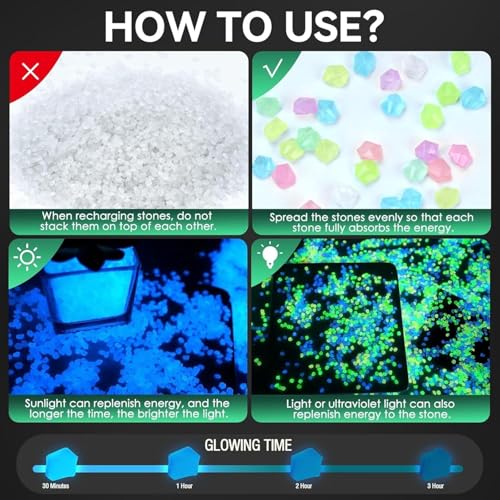 4000pcs Glow-in-the-Dark Fish Stones for Outdoor Garden & Aquarium Decor for Pathways, Weddings, Christmas, and Nighttime Landscaping, Garden Pathway Decor