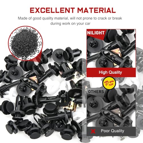 Nilight 795Pcs Car Push Retainer Clips Auto Fasteners Kit Included 16 Sizes Nylon Bumper Fender Rivets Door Trim Panel Clips with 5 Fasteners Remover 10 Cable Ties for Toyota GM Ford Honda Chevy - color: 795Pcs