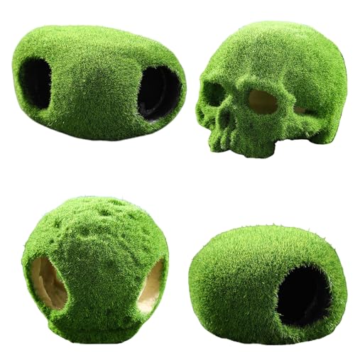 Aquarium Artificial Moss Cave Rock Decorations for Terrarium Shrimp Habitat Ornaments Artificial Cave Landscape for Fish Tanks Shrimp Habitat - color: C