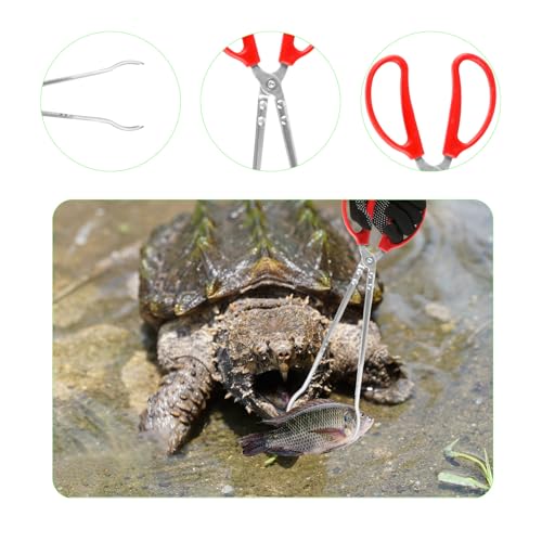 15 Inch Snake Feeding Tongs, 2 PCS Stainless Steel Reptile Tongs, Extra Long Large Tweezers for Bearded Dragon Ball Python Tank Accessories Terrarium Supplies With Gloves