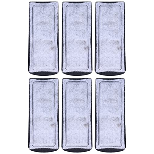 Watris Veiyi Fish Tank Filter Cartridge, 6Pcs Aquarium Filter Cotton Replacement, Wall Mounted Filter Accessory Cartridge Carbon Supplies, 5.3x2.2in