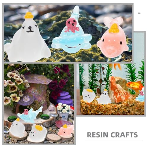 12pcs Lifelike Animal Decorations for Aquarium Safe Resin Fish Tank Ornaments Compact Underwater Decor for Miniature Gardens and Fish Tanks