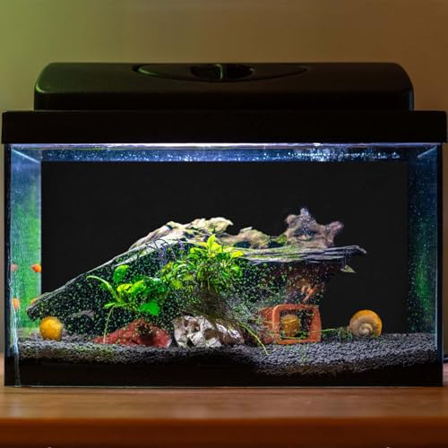 Fish Tank Background, 11.8x39.4in Black Aquarium Background Cling Fish Tank Backdrop Static Cling Fish Tank Background Aquarium Wallpaper Backdrop for Fish Tank Decoration