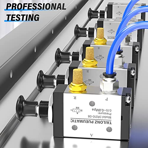 TAILONZ PNEUMATIC 1/4"NPT 3 Way 2 Position Air Hand Lever Operated Valve Pneumatic Solenoid Valve Manual Control Push-Pull 3R210-08 - size: 1/4"NPT, style: 3 Way 2 Position Manual
