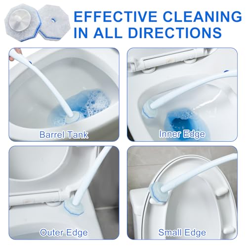30 Count Toilet Bowl Wand Refills for Clorox, Disposable Toilet Bowl Wand Refill Compatible with Clorox Toilet Bowl Wand Clean System, Upgrade Fiber Bowl Cleaner Brush for Closestool Cleaning.
