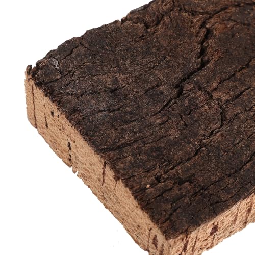4pcs Natural Cork Bark for Terrarium, Reptile Climbing Background, Aquarium Wood Decoration Bark Hiding for Frogs Lizards Snakes 3.94x2.56 - size: 10.00X6.50X2.00CM