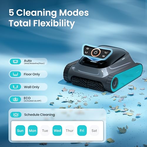 (2026 Upgrade)(Renewed) Aiper Scuba S1 Robotic Pool Cleaner, Weekly Custom Cleaning Plan, 270 Min Runtime, Over-the-Waterline Scrubbing, Smarter Navigation - color: Blue