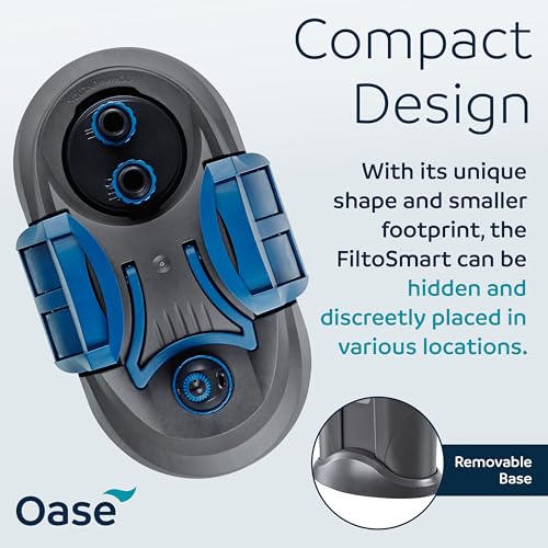 Oase FiltoSmart Thermo 300 Canister Filter for Aquariums – Quiet, Space-Saving External Multi-Stage Filter, Integrated Heater, No-Mess Maintenance, for Freshwater & Saltwater Tanks Up to 80 Gallons - style: Filtosmart Thermo 300