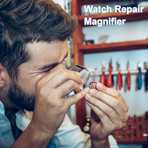 Rongon Professional Jewelers Loupe 10X Magnification Small Magnifying Glass Lightweight Pocket-Sized Magnifier for Gemstone Appraisal, Coin Collecting, Watch Repair & Hobbyistsy