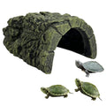 Reptile Hideout Cave, Aquarium Fish Hide Cave Decoration, Small Turtle Basking Platform Resin Rock Fish Tank Hides Habitat Decorations Reptile Hideout Nest Habitat