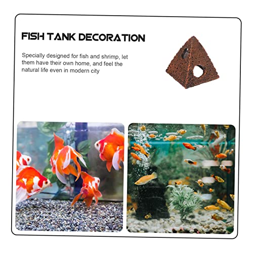 STOBOK Pyramid Accessories Embellishments Fish Tank Pyramid Prop Mini Aquarium Bridge Fish Tank Decor Fish Tank Ornament Fish Tank Props DIY Ornament Egyptian Decor Aquarium Fish Plant