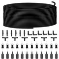 Aquarium air Pump Accessories Set-9.84/26.25/101.71 feet Aquarium Airline tubing Hose,Check valves,air Stones and connectors of I,L,T Shape (101.71feet Hose 12stone 12check Valve 18connector) - size: 101.71feet hose 12stone 12check valve 18connector
