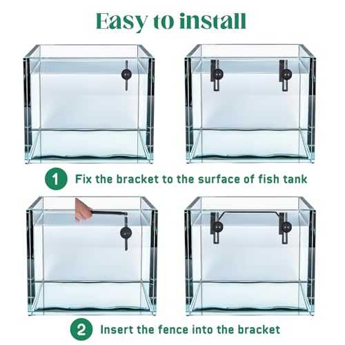 2 Pack Floating Plant Corral for Aquarium, Floating Plant Fence for Aquarium Accessories, Fish Tank Plants Fence Adjustable Height with Water Level, Suitable for All FloatingPlant Aquariums (Style 2)
