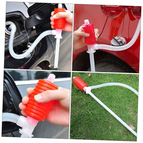 Generic 2 Pcs Manual Fuel Transfer Siphon Pump for Cars Oil Siphon Hose Kit with Water Syphon Hose Automotive Oil Changing Tool for Gasoline Barrel Pump