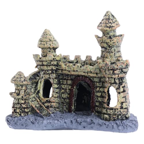 Aquarium Decoration Small Resin Castles Hideouts Stone Cave Hide House Fish Tanks Accessories for Betta Shrimp