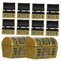 PRETYZOOM 10pcs Mini Treasure Box Ornaments Decorative Miniature Pirate Chests for Boys and Girls Party Favors Desktop Aquarium Decor Party Supplies