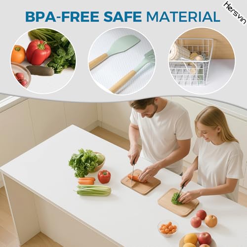 Hersvin Shelf Liners 10 in x 20 ft EVA Drawer Mats, Non-Adhesive Cupboard Pad, Kitchen Cabinet Lining Fridge Cushion (White Dot, 25.4cmx610cm) - color: White Dot, size: 10"W x 240"L