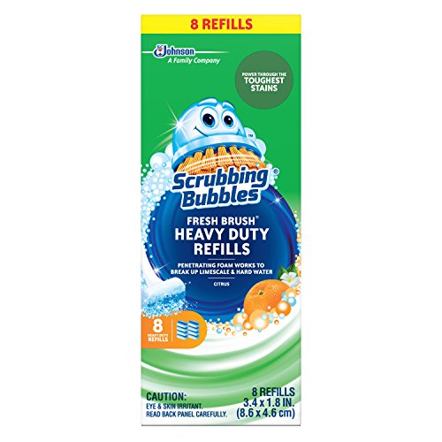 Scrubbing Bubbles Toilet Bowl Wand Cleaner Refills, Fresh Brush Heavy Duty Cleaner Toilet Refill Pads, Removes Limescale & Odors, Citrus Scent, 8 Count (Pack of 1) - size: 8 Count (Pack of 1)