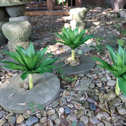 COTSEN 2 Pcs Large Size Artificial Agave Succulent Plant 17 inch Faux Stems Fake Plant for Family Indoor Outdoor Decor