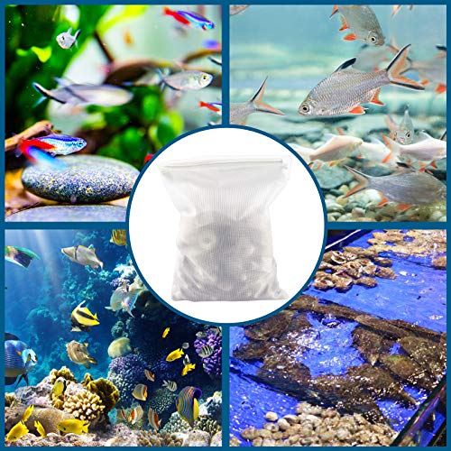 Media Bags for Aquarium - Extra Fine Mesh Bag - 10 PCS Fine Mesh Reusable Nylon Net Filter Bags with Plastic Zipper for Extra Fine Resins Filter, 7.9 x 5.5 Inch - color: Extra Fine, White 10Pack, size: 7.9 x 5.5 Inch