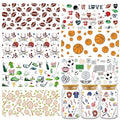Rngmsi UV DTF Cup Wraps for 16 oz - 8 Sheets Sports UV DTF Cup Wrap, Rugby Baseball Football Basketball Uvdtf Decals, Waterproof Rub on Transfer Stickers for Glass, DIY Wood Crafts - style: Sports