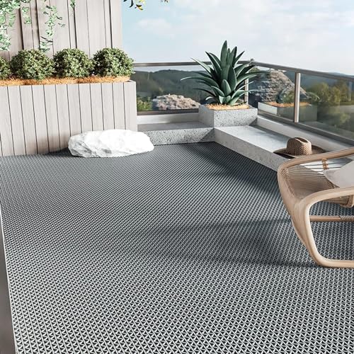 PVC Drainage Floor Mat 3X10 FT Non-Slip Commercial Wet Area Mat for Outdoor and Indoor Restaurant Kitchen Bar Swimming Pool Splash Matting Water Drain Flooring Mat,Grey - size: 3X10FT