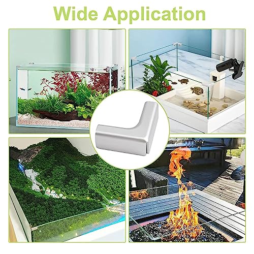 8Pcs Aluminum Alloy Glass Clamp 2 Way Glass Connectors Rimless Clip Holder for Fixing or DIY Fish Tank, Wind Guard, Display Cabinet, for 4-8mm Thickness - color: Aluminum Alloy,for 4-8mm, size: 8pcs