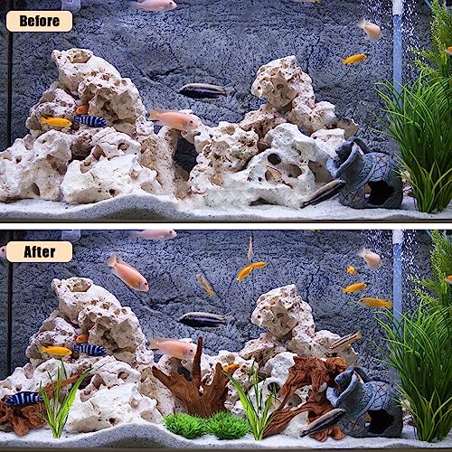 Natural Driftwood for Aquarium Decor, 2 Pieces 9-14" Large Assorted Branch Decorations for Reptile Hide, Fish Tank