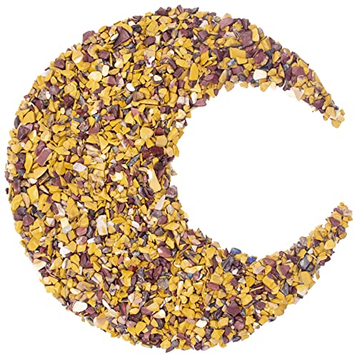 Crocon 1/2 LB Crushed Mookaite Jesper Chips Bulk Stones 1100+ Carats Natural Quartz Pieces Irregular Shape Gemstones House Warming Gifts New Home & Chakra Healing Crystals Home D�cor Gifts for Women - color: Mookaite Jesper, size: 1/2 Pound