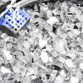 NUPICK 10 Pound Fire Glass, 1/2 Inch Reflective Fire Glass, Fit with Fire Pit and Fireplace, Clear - color: Clear, size: 10 Pound (1/2")