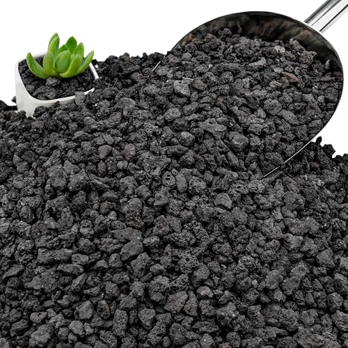 3lb Black Lava Rocks for Plants, 3/8" Succulent Potting Soil Amendments, Decorative Lava Rocks for Fire Pit, Volcanic Gravel for Aquarium, Natural Pebbles Pumice for Cactus, Vase, Top Dressing - color: Black, size: 3 Lb