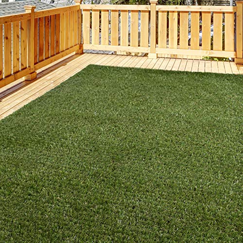 iCustomRug Ivy, Thick Realistic Grass Mats & Rugs 4' X 6' Synthetic Turf with Finished Edges, Indoor Outdoor Grass Pet Pad - size: 4' x 6' (Rectangular)