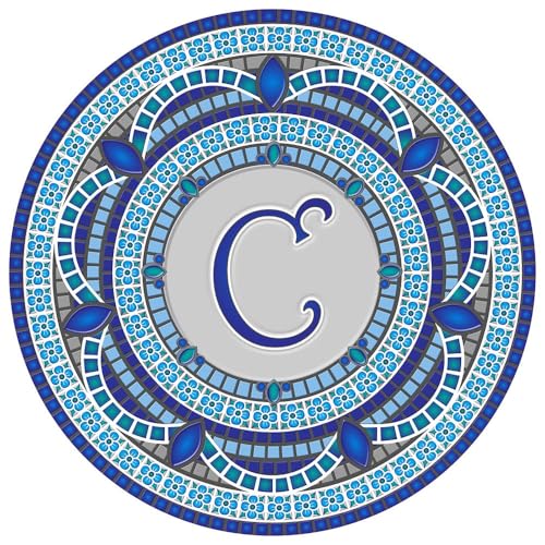 Custom Monogram Design Pool Mat, Decorative Pool Emblem, Choose Leter and Size, Easy to Install and Remove - size: 29" in Diameter, style: Letter "C"