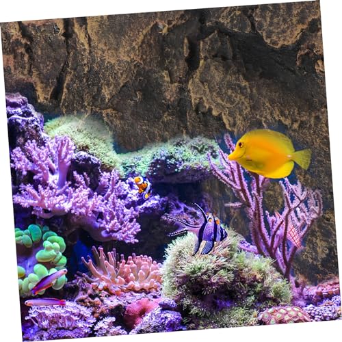 Mipcase 3D Reptile Tank Background Board Aquarium Tank Decoration for Bearded Dragon Decorative Sheet