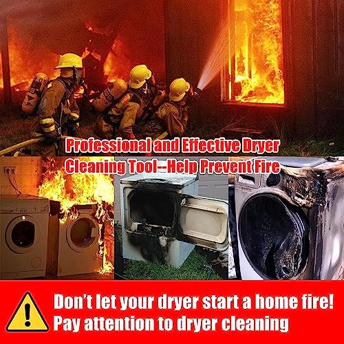 Sealegend 15 Feet Dryer Vent Cleaner Kit/Lint Remover/Upgraded Flexible Quick-Snap Brush with Drill Attachment/Fireplace Chimney Brushes for Easy to Clean/Cleaning Tool Use with or Without Power Drill - size: 15FT