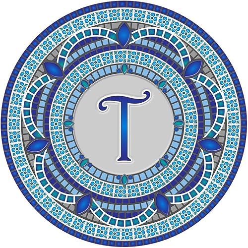 Custom Monogram Design Pool Mat, Decorative Pool Emblem, Choose Leter and Size, Easy to Install and Remove - size: 29" in Diameter, style: Letter "T"