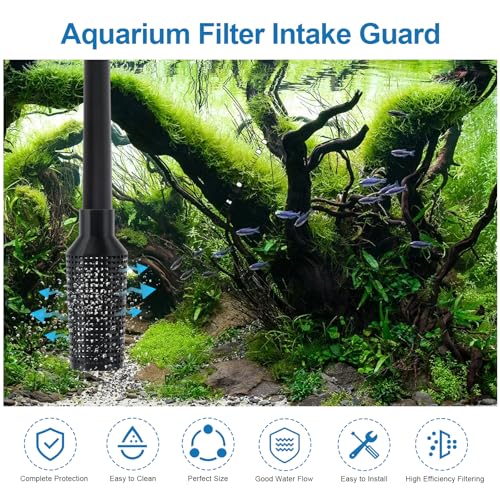 Aquarium Filter Intake Guard, Aquarium Intake Guard Fits for Fluval 107/106/206/207 Models, Fish Safe Filter Cover Aquarium Filter Accessories