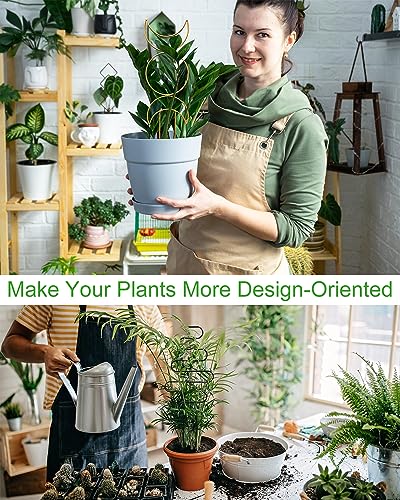 4 Pack Indoor Climbing Plant Trellis, Small Trellis for Potted Plants Outdoor, Metal Garden Trellis Plant Support Trellis with Different Patterns for Vine Ivy Flower (Golden) - color: Gold